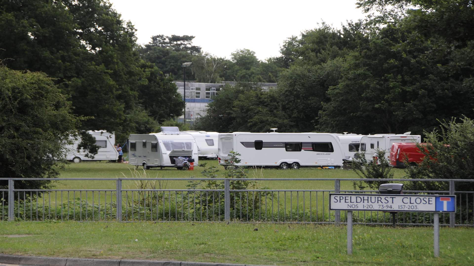 Travellers previously took up residence on Stanhope green