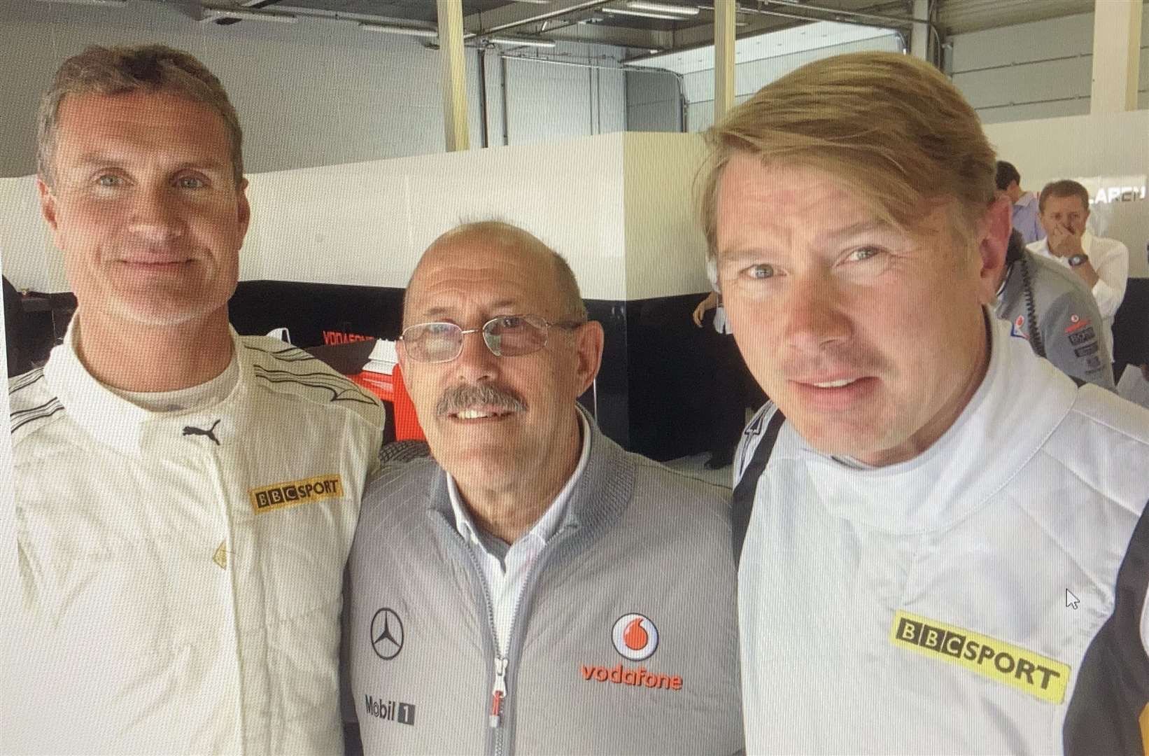 Ron with Mika Hakkinen and David Coulthard