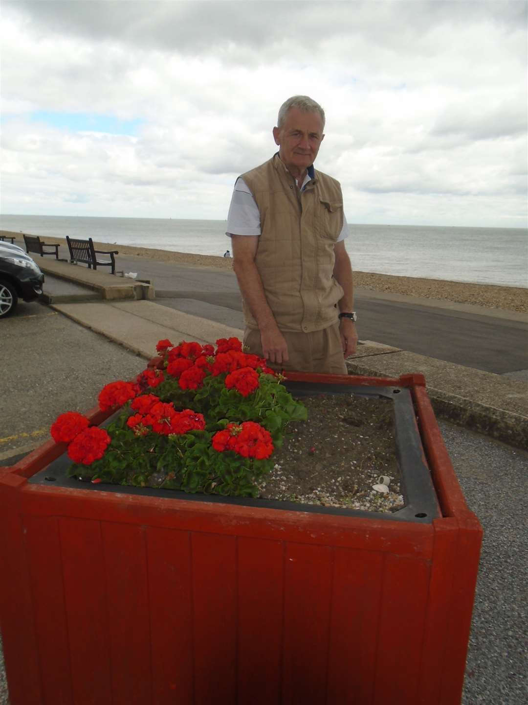 Cllr Trevor Bond is concerned that flower boxes planted by Castle Community students have been vandalised