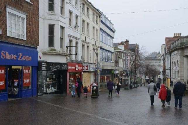 The police purge on shoplifting was in Folkestone town centre