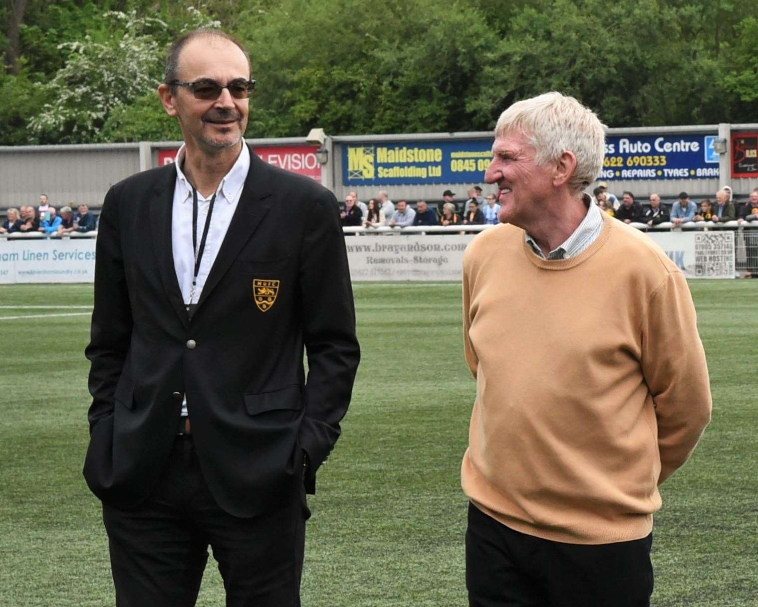 Maidstone United co-owners Oliver Ash and Terry Casey. Picture: Steve Terrell