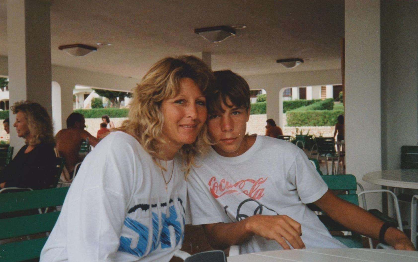 Steve with loving mum,Lorraine