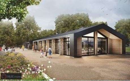 A CGI image of how the new cafe at Mote Park in Maidstone will look. Picture: Maidstone Borough Council