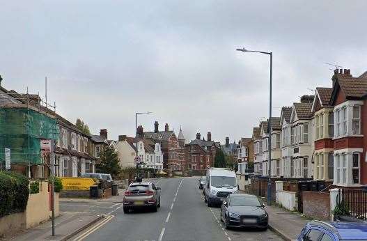 It happened this afternoon on Pelham Road, Gravesend. Picture: Google Maps