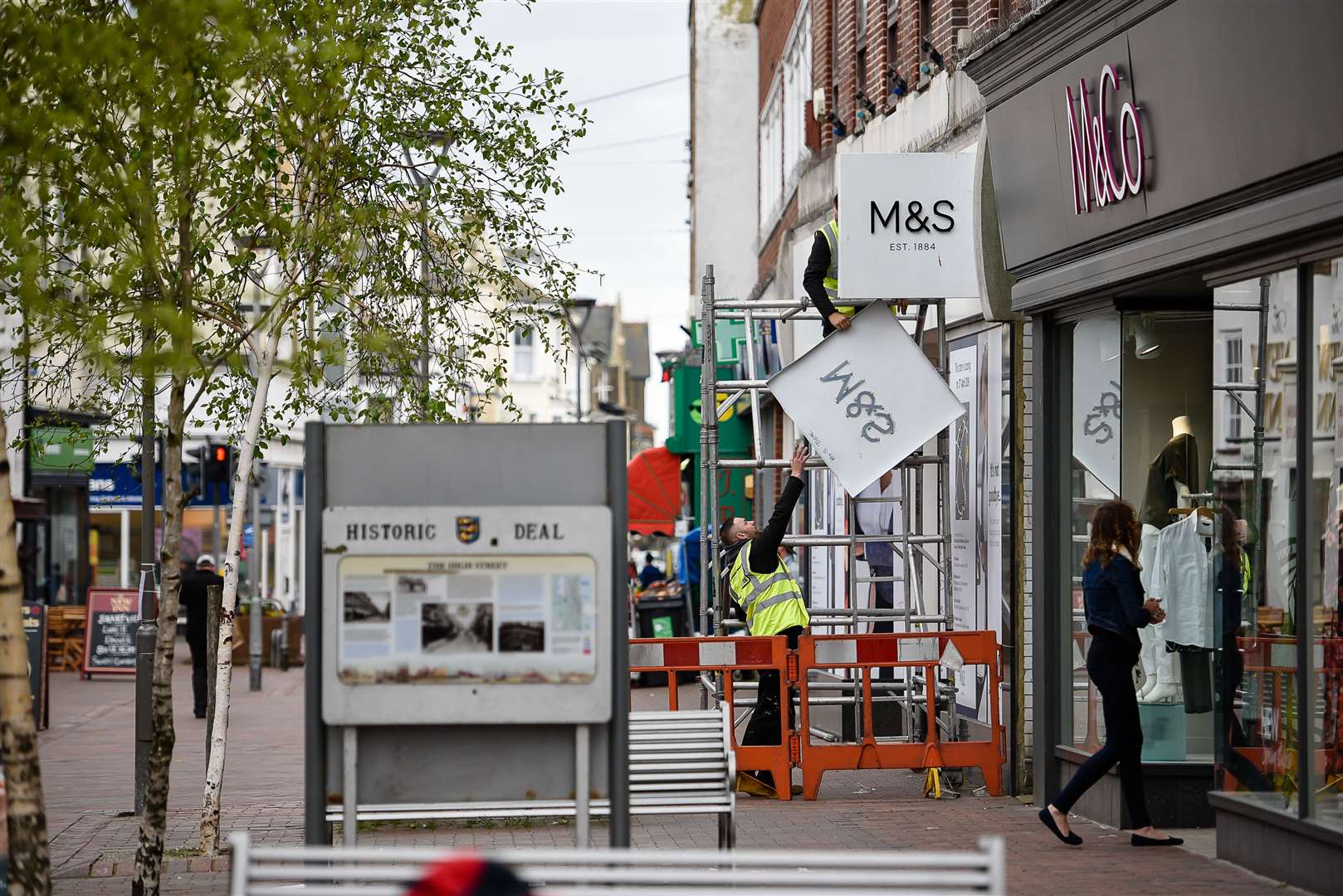 M&S in Deal High Street closed on April 27, 2019 and its signs were removed the same day Picture: Alan Langley