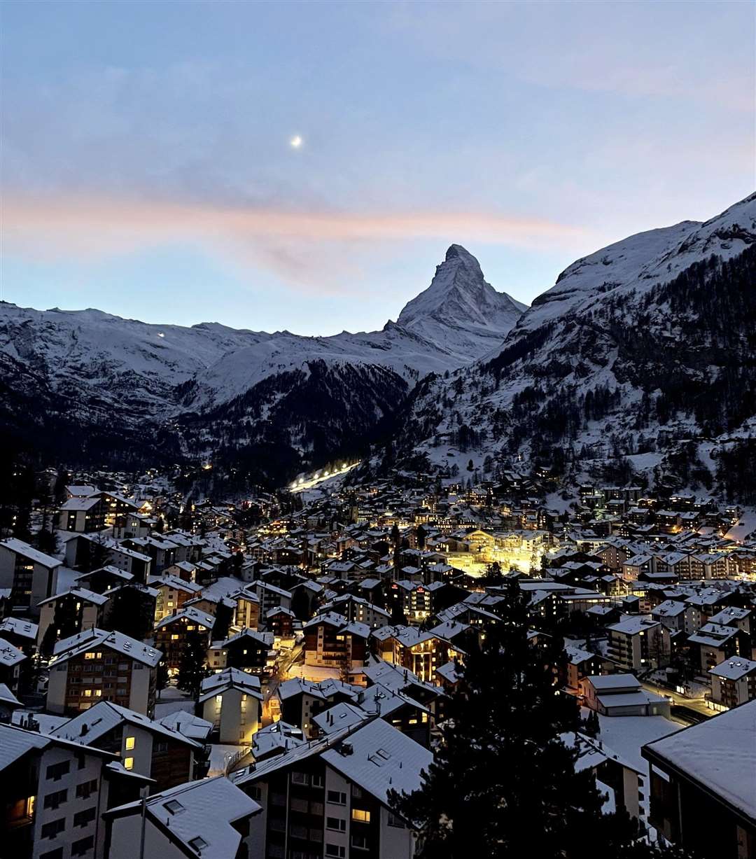 Lauren's travels included Zermatt in Switzerland Picture: SWNS.