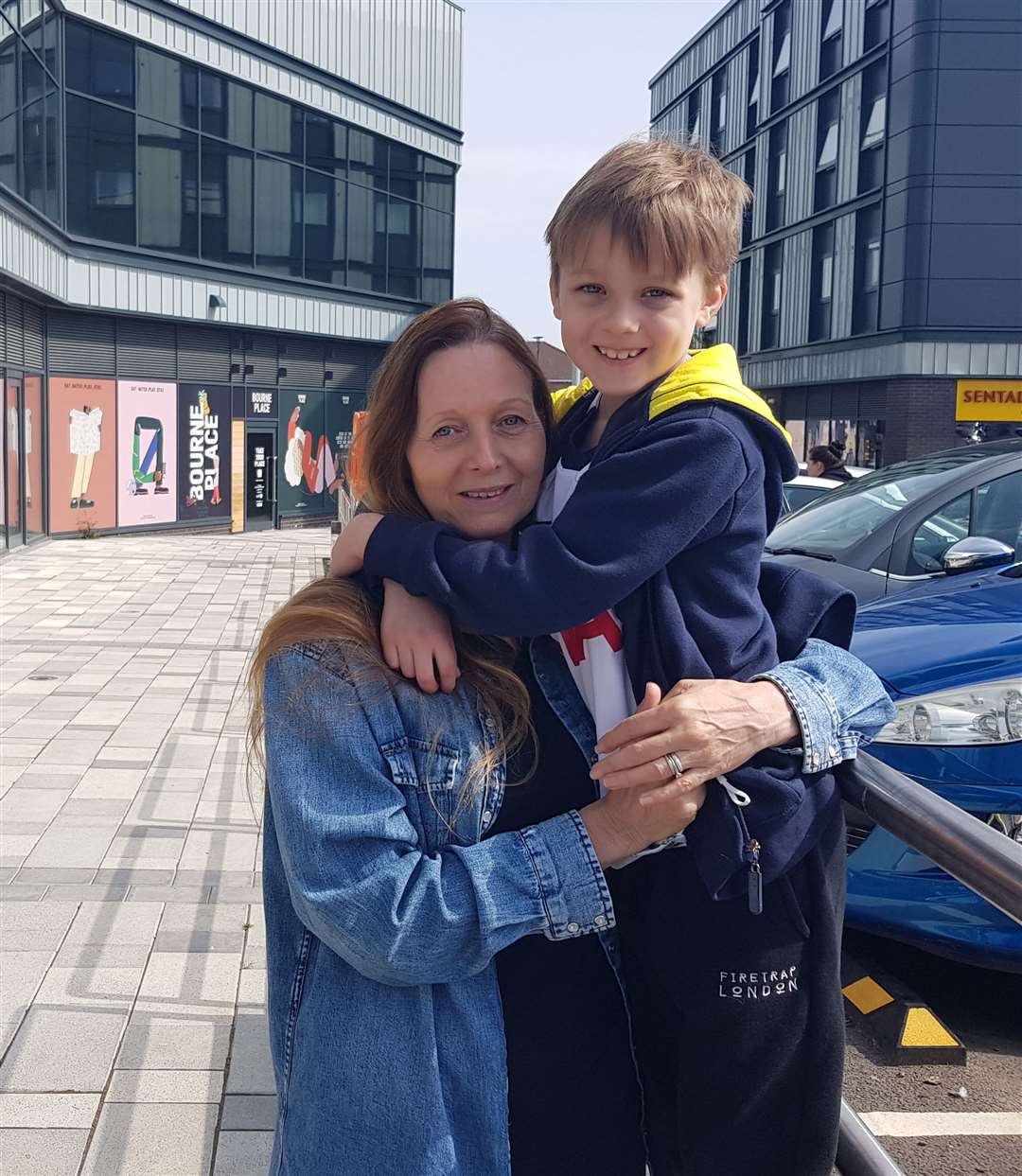 Rosalyn Dobell, 56, with grandson Bobby Watts, seven, at the opening of The Light cinema complex