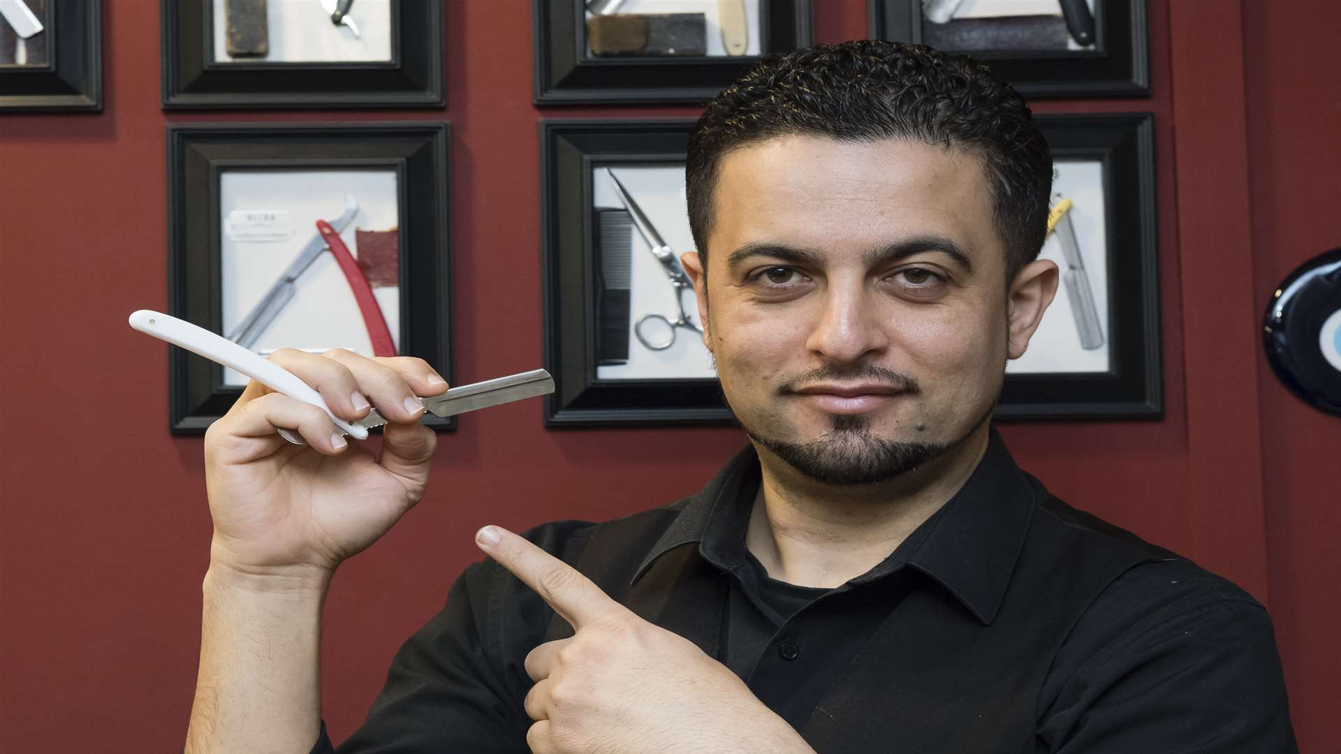 Efe Yeshibulut, of Kings Male Grooming, High Street, Deal, has won the regional finals of Britain's Best Wet Shave
