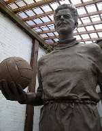 The statue of Sam Bartram will be formally unveiled by his daughter, Moira, tomorrow. Picture courtesy CHARLTON ATHLETIC