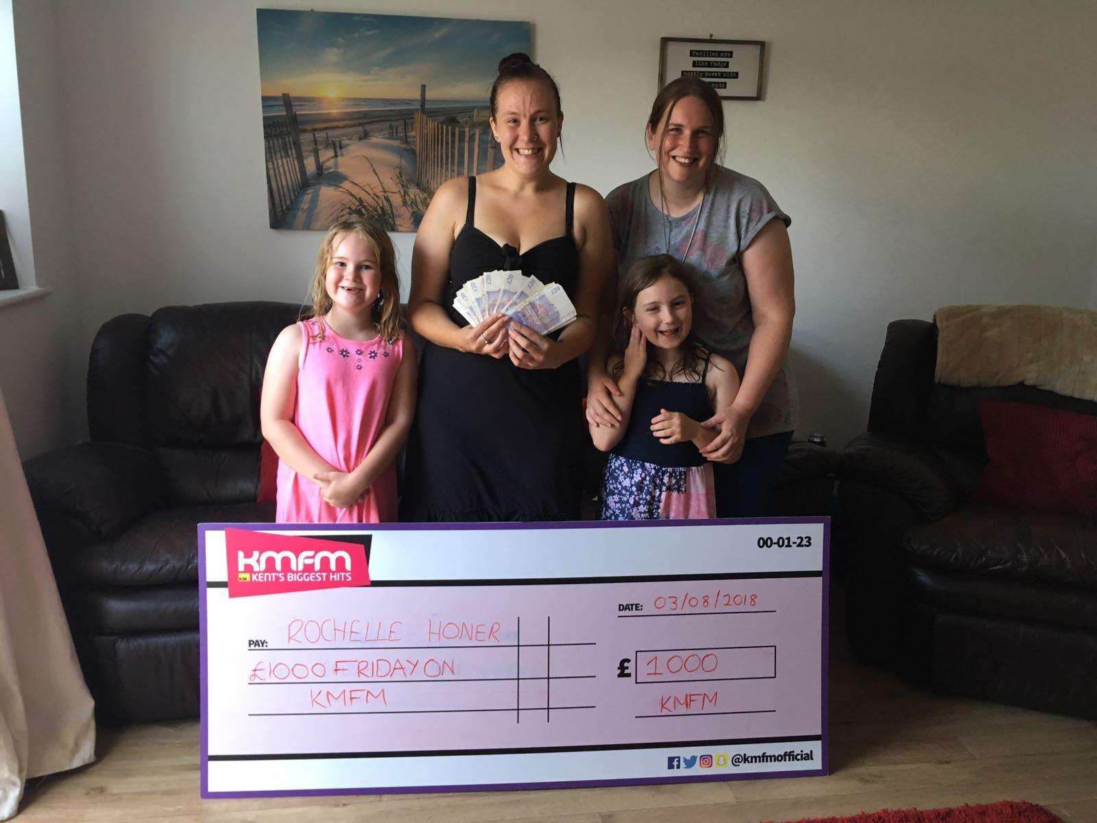 Rochelle Honer and her family, from Maidstone, won on Thousand Pound Friday