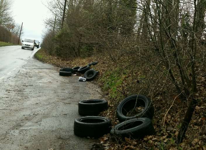 Fly-tipping in Oak Lane, Upchurch. Picture: Swale council