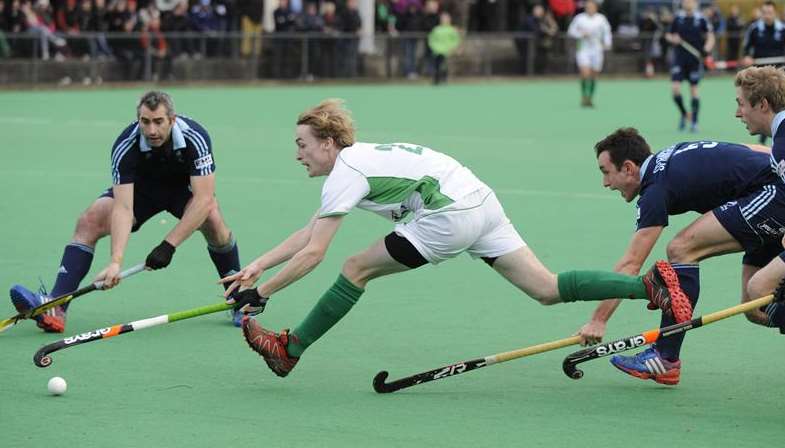 Isaac O'Connor lunges forward for Canterbury against Reading.