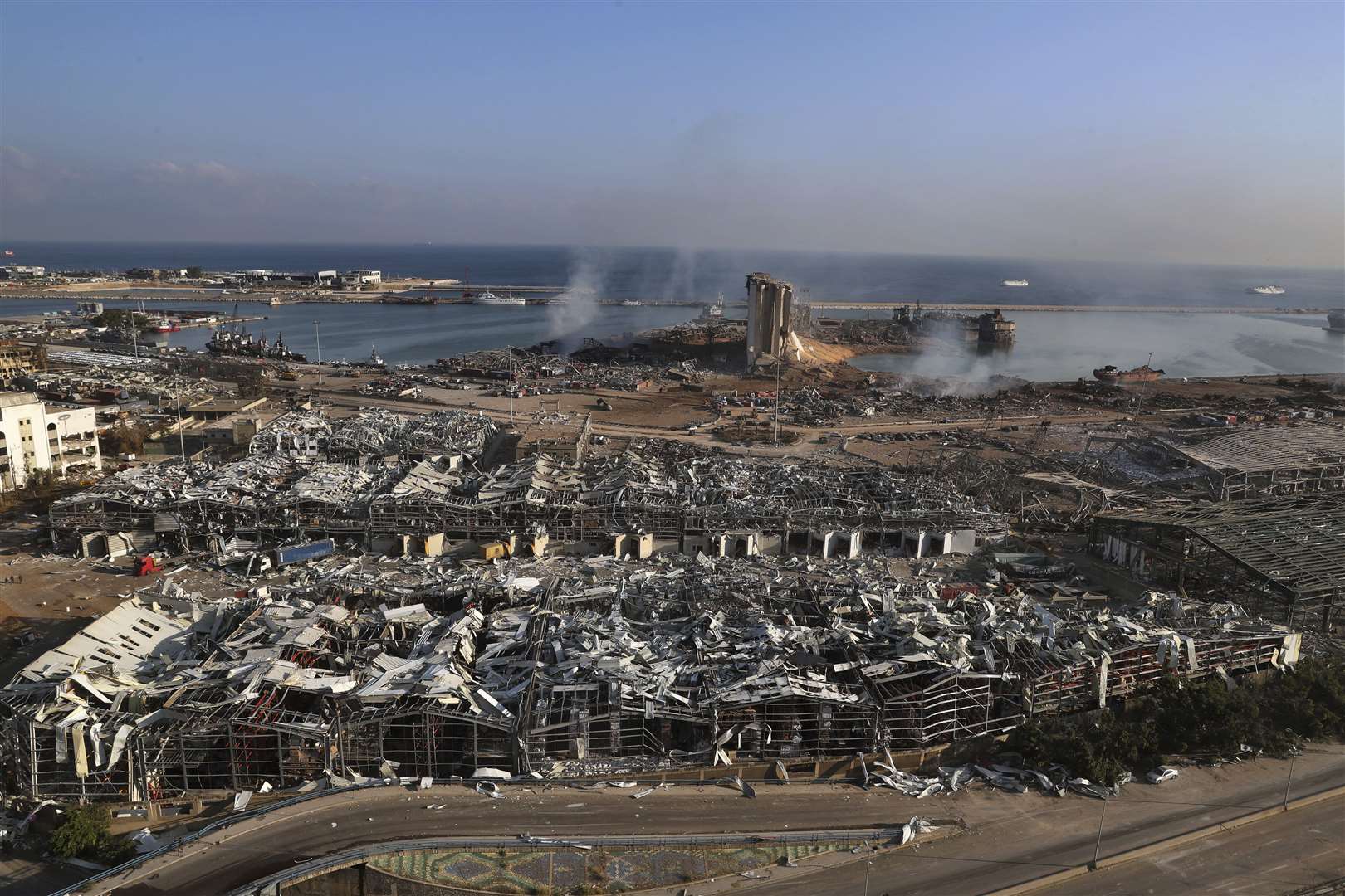 The devastation caused by the blast in Beirut (AP)