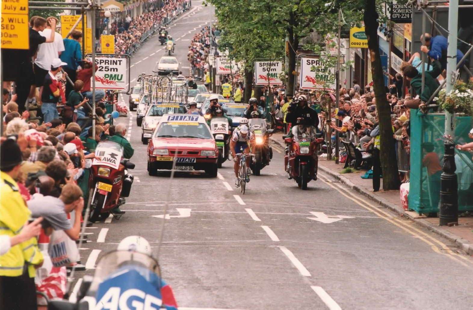 The Tour De France in Tunbridge Wells in 1994 as the race went from Dover to Brighton