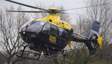 The shared Kent and Essex police helicopter