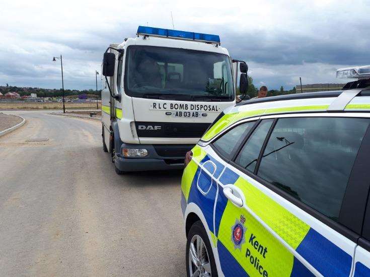 A bomb disposal unit was called to the scene. Picture: Kent Police