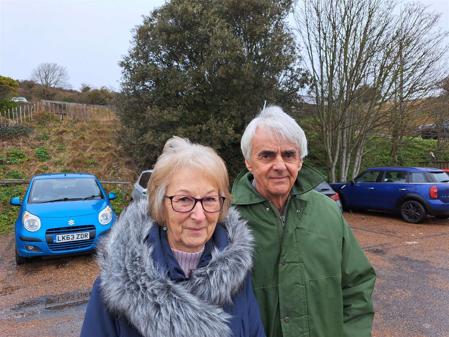 Twins Gill and Glenn Sanders, from Shepherdswell, were walking the White Cliffs and spoke of the immigration issues which Rishi Sunak visited Dover to meet border control teams about