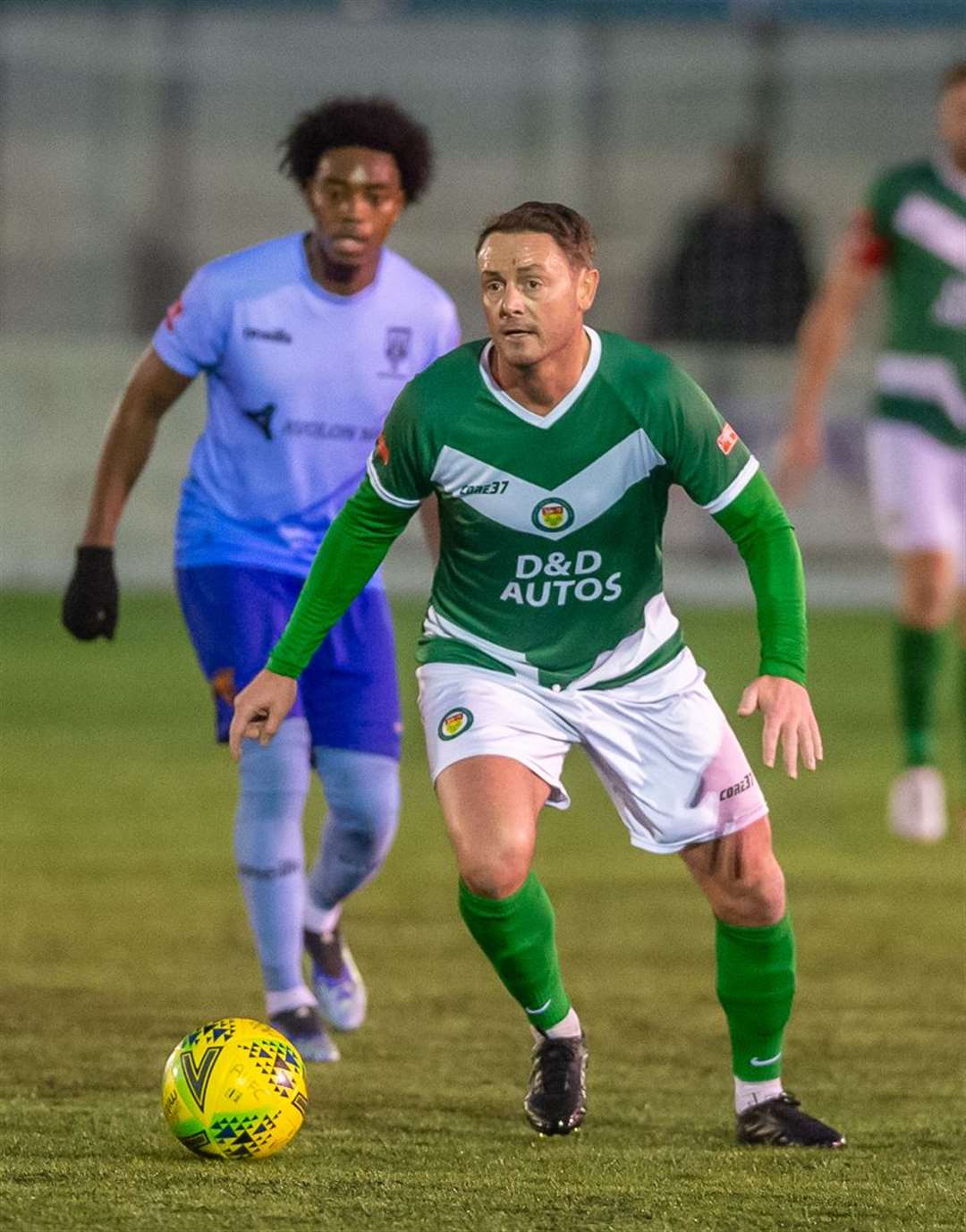 Frannie Collin made his Ashford debut in the Nuts & Bolts' 2-2 draw with Lancing Picture: Ian Scammell