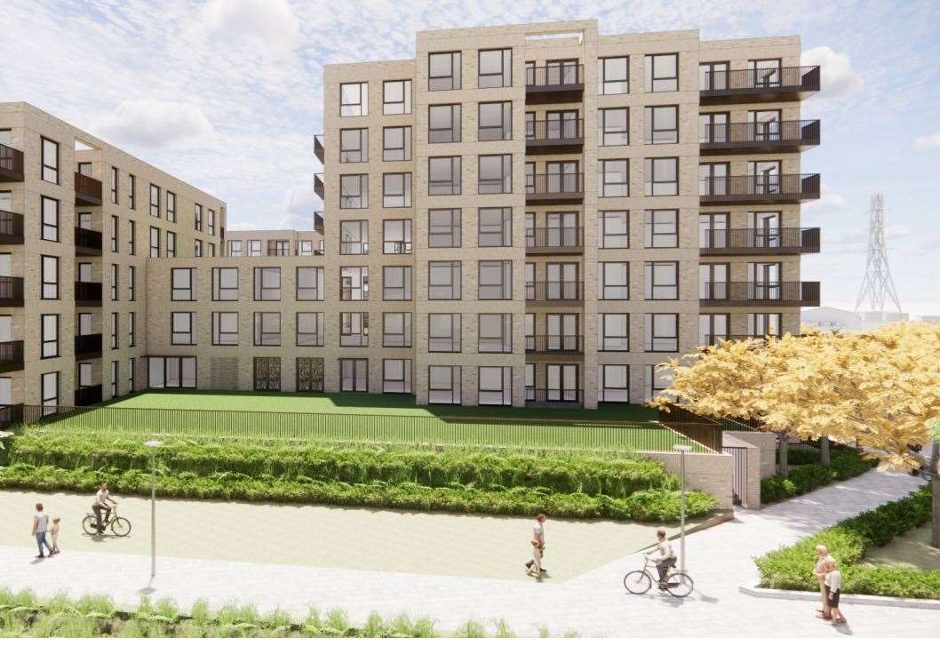 There are plans for hundreds of new flats near Crayford town centre. Photo: Purelake/Skillcrown