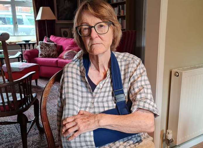 Sarah Carter broke multiple bones when she was knocked down by an e-scooter in Canterbury