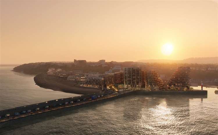 The luxury homes will be built near Folkestone’s shoreline