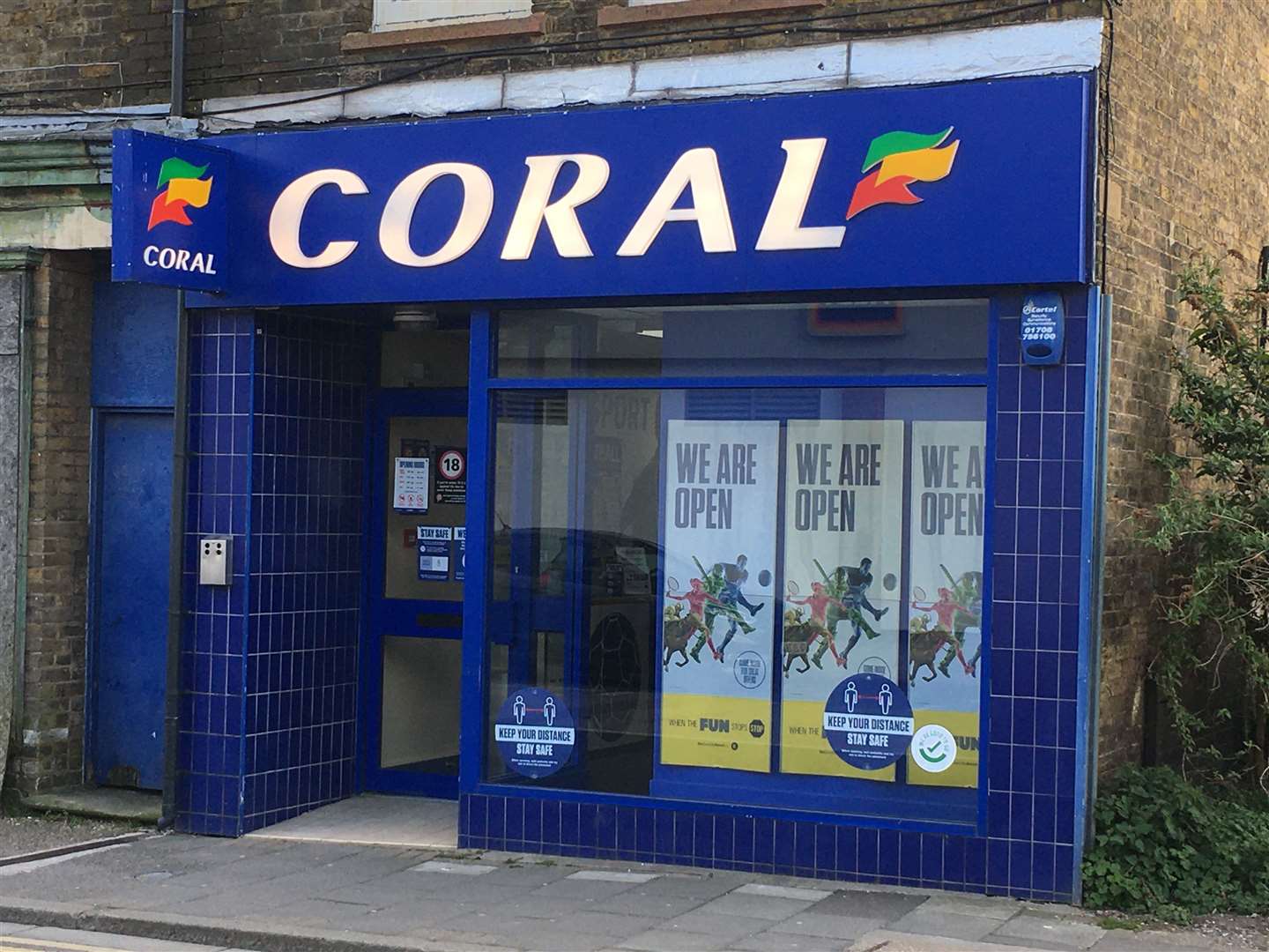 Coral bookmakers in East Street Sittingbourne where Dale Howting's bike was stolen from