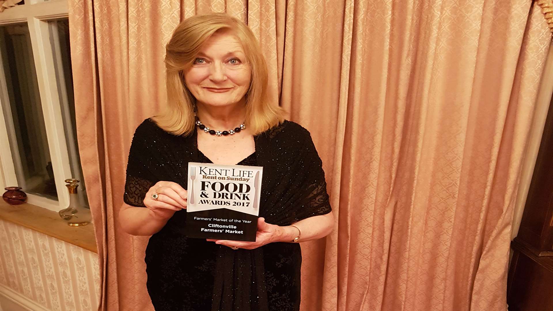 June Chadband with the award