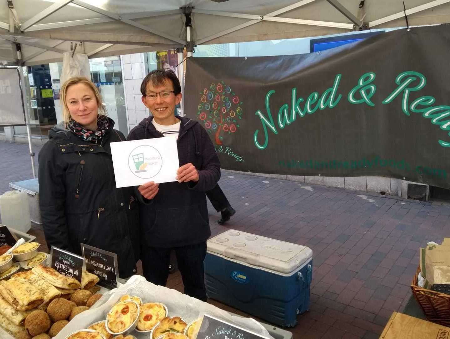 Terry Goh with supplier Jo Jeffries, who owns Naked and Ready Foods