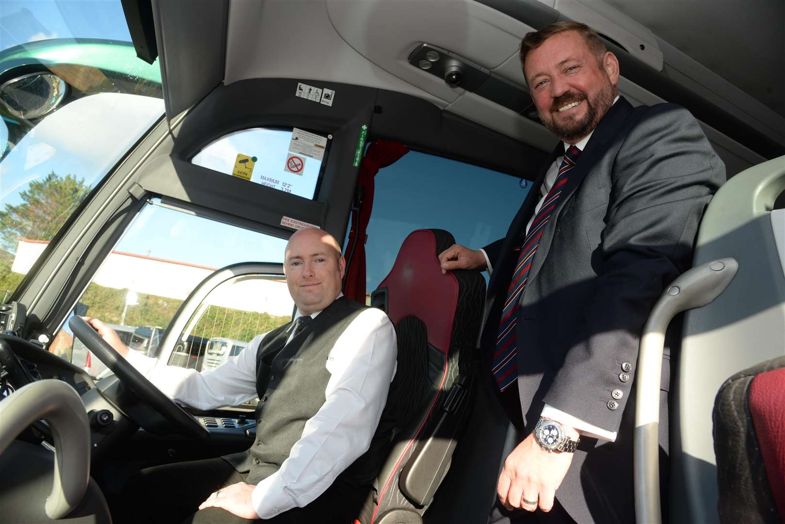Driver Matthew Austen and Ian Fraser, managing director of The Kings Ferry's who are celebrating their 50th anniversary. Picture: Chris Davey... (4329726)