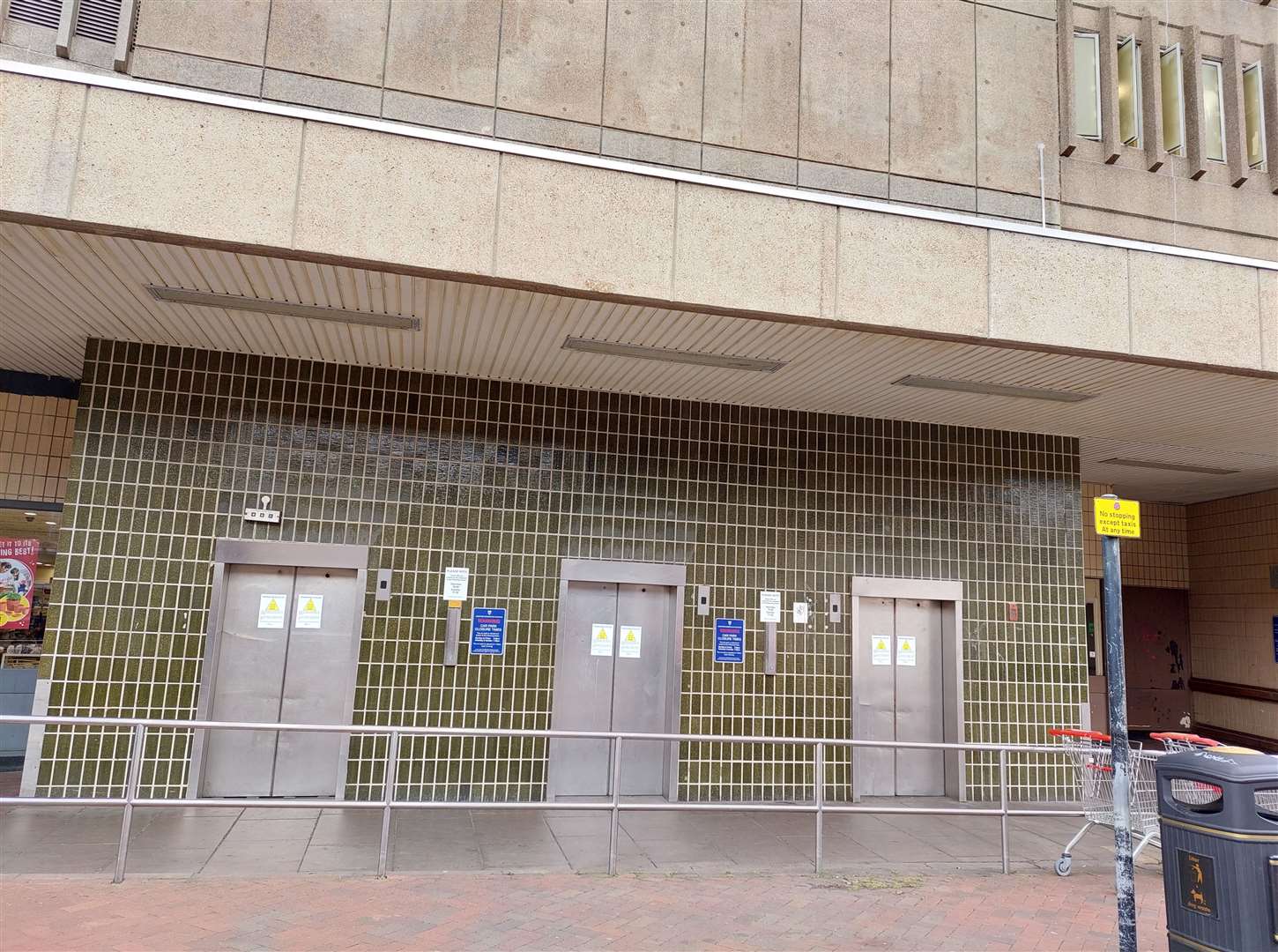 The lifts at Edinburgh Road car park closed earlier this month