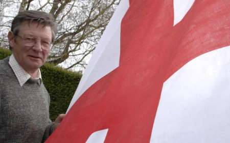 Tim Allard - flying the flag for a St George's Day bank holiday