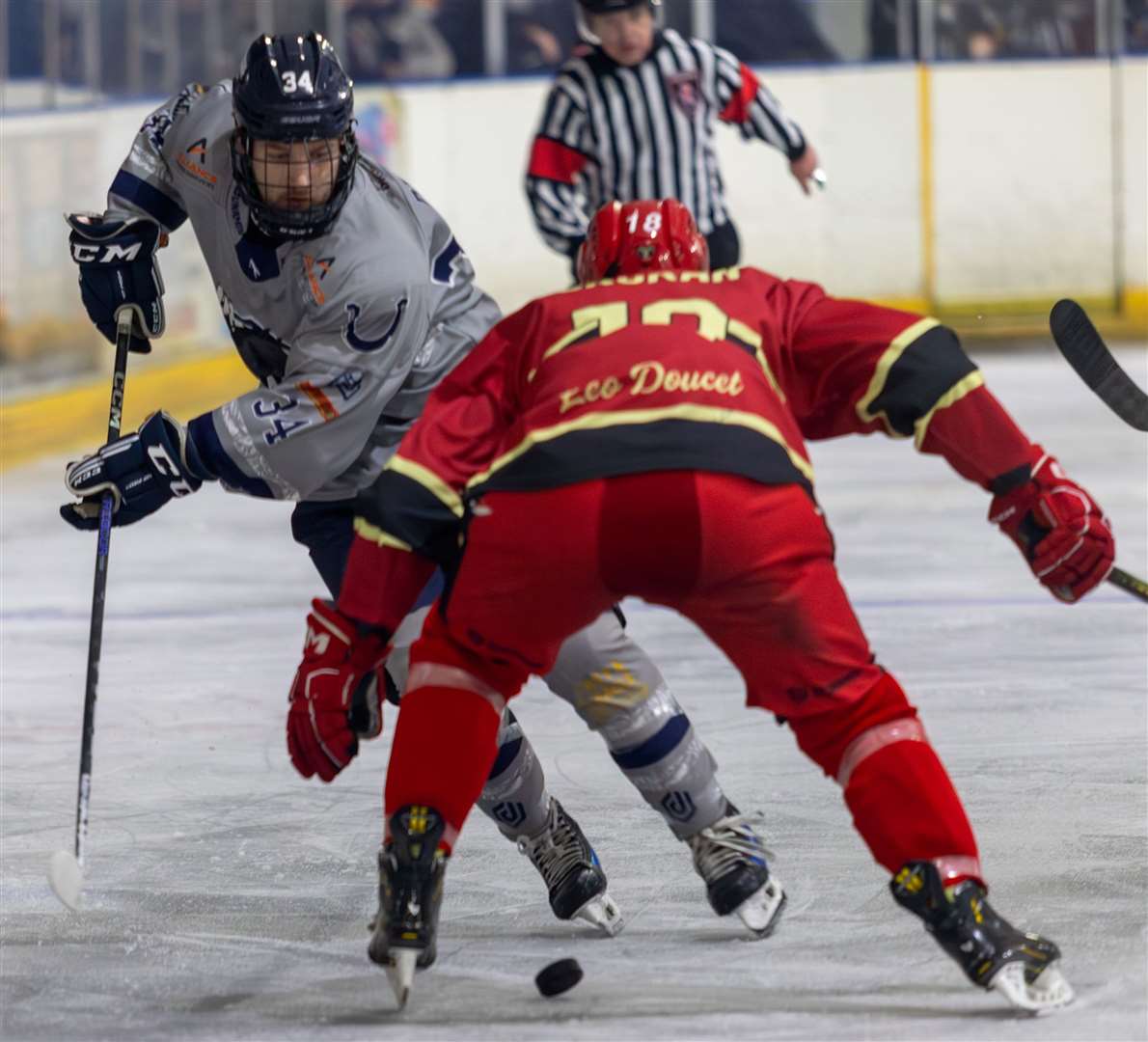Invicta Dynamos (grey) turn their attention to the league after they were hit for six by Streatham Redhawks in the Southern Cup last Sunday. Picture: David Trevallion