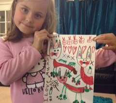 Six-year-old Alicia Bell drew a picture of her beloved pets just weeks ago