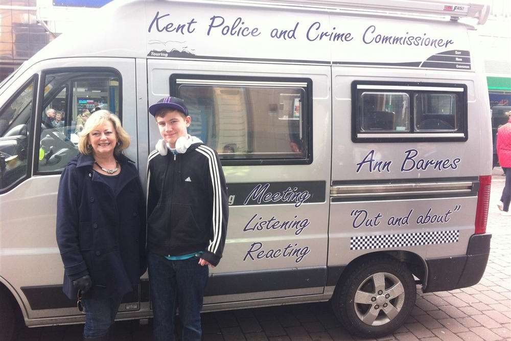 Kent police and crime commissioner, Ann Barnes, visited Gravesend