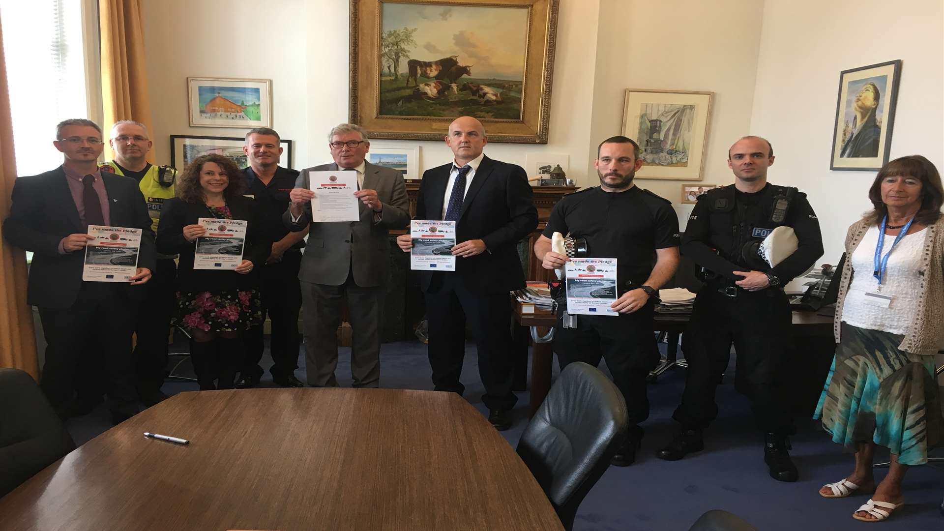Representatives from KCC, Kent Police, Highways England and Kent Fire and Rescue Service took part in the campaign