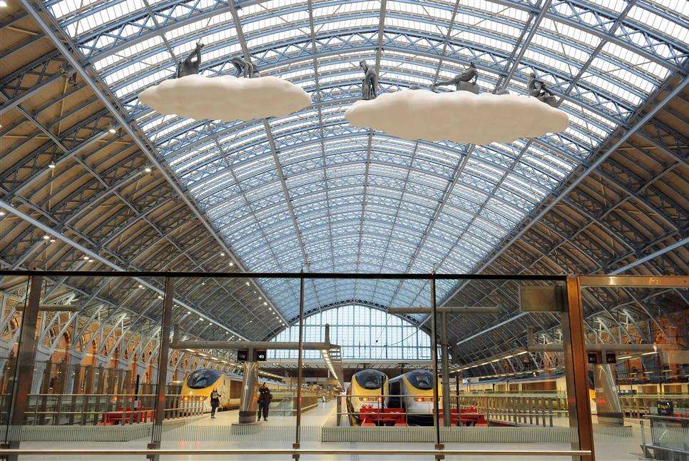 The new cloud sculpture by British-born artist Lucy Orta and her husband Jorge