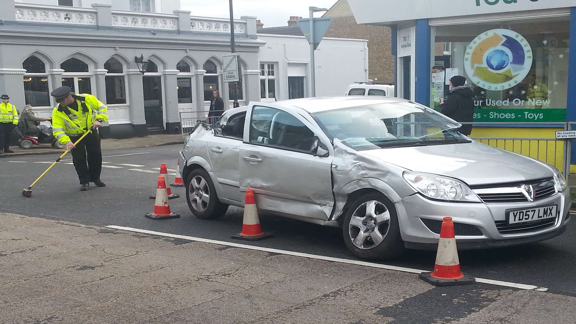 The Vauxhall Astra is thought to have rolled