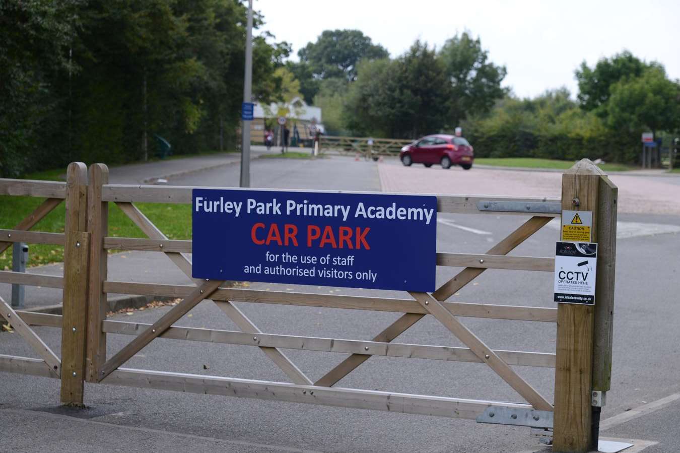 The gates were closed to pupils this morning