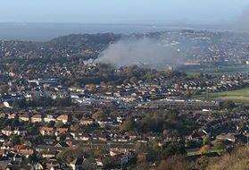 Smoke can be seen high above Folkestone. Picture: Mark Hamilton (5290051)