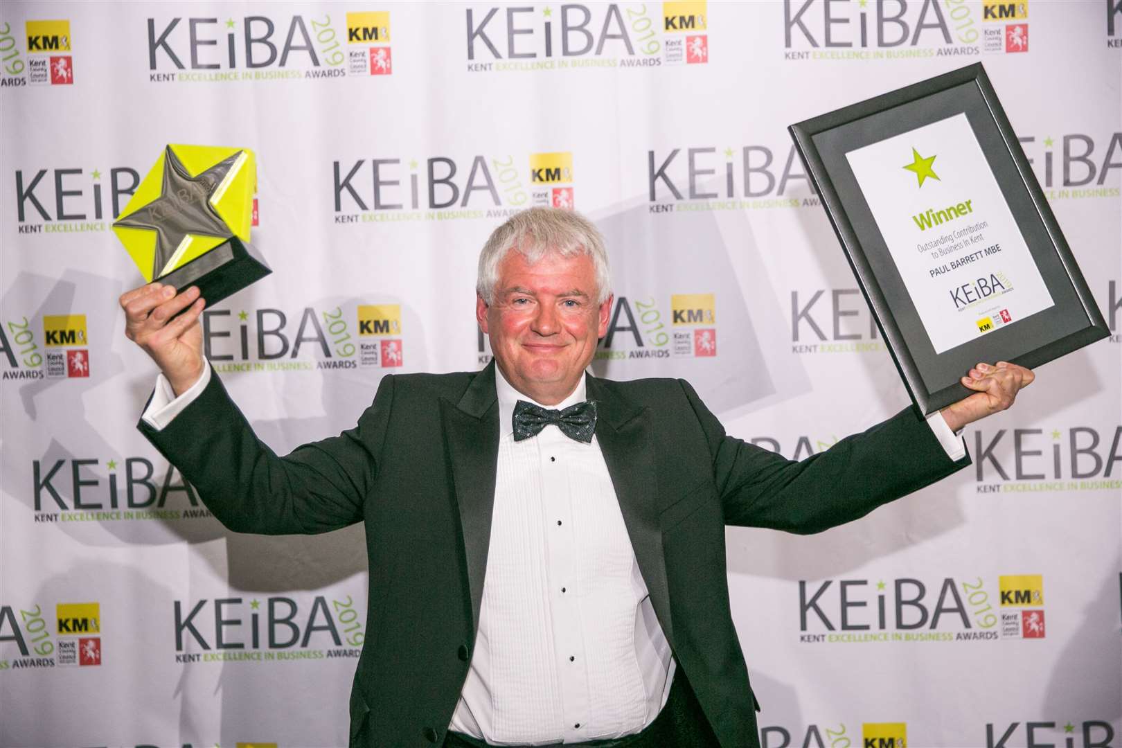 Paul Barrett won the Outstanding Contribution to Business in Kent in 2019