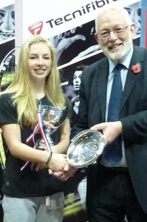 Amelia Henley won an all-Kent final at the Tecnifibre British Junior Squash Championship
