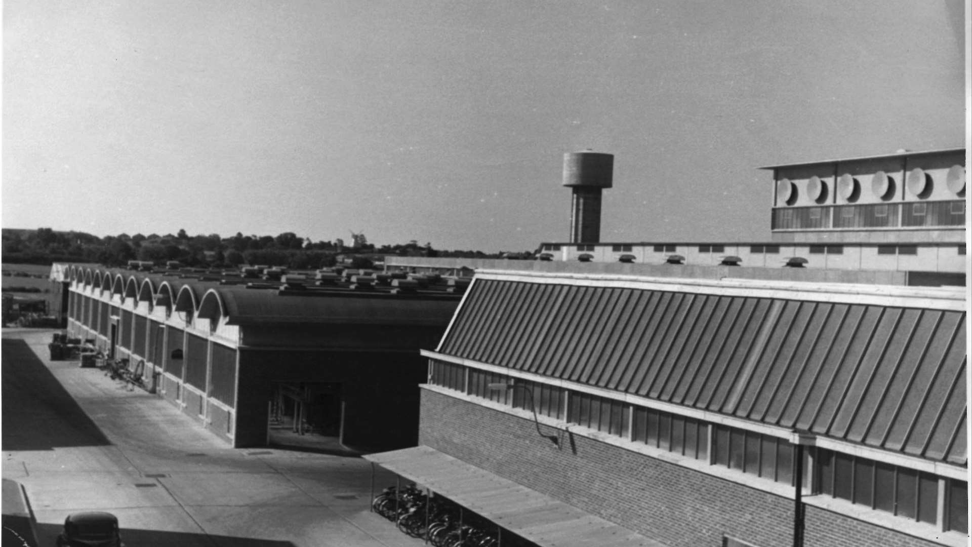 The complete building complete shown just before the opening in 1957