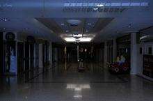 Priory Shopping Centre in darkness