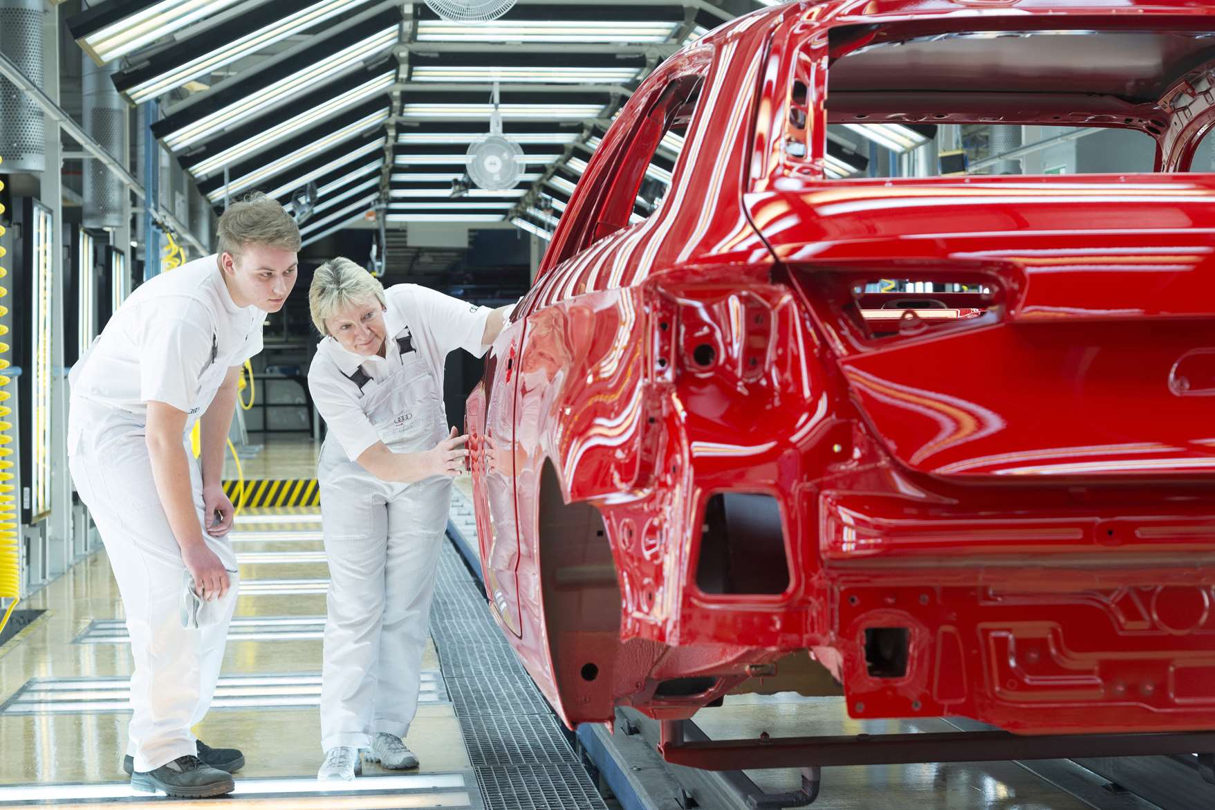 The Audi A3 production line