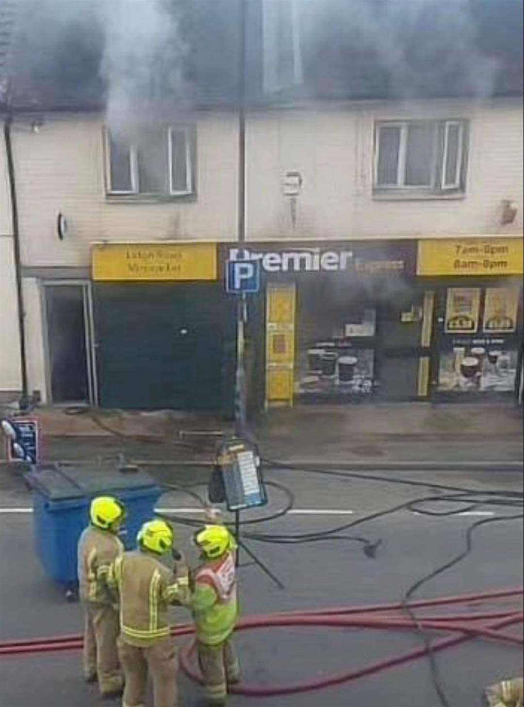 A fire has broke out at a Premier Store in Luton Road, Chatham. Picture: Angela Louise Fox