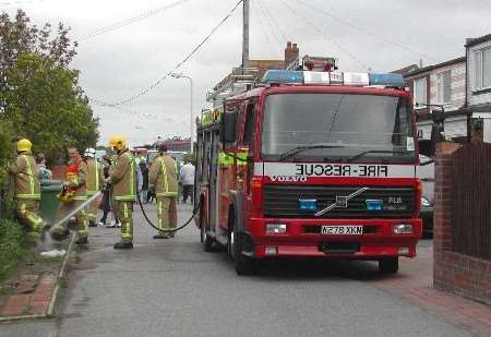 Firefighters at the High Knocke Estate on Monday afternoon