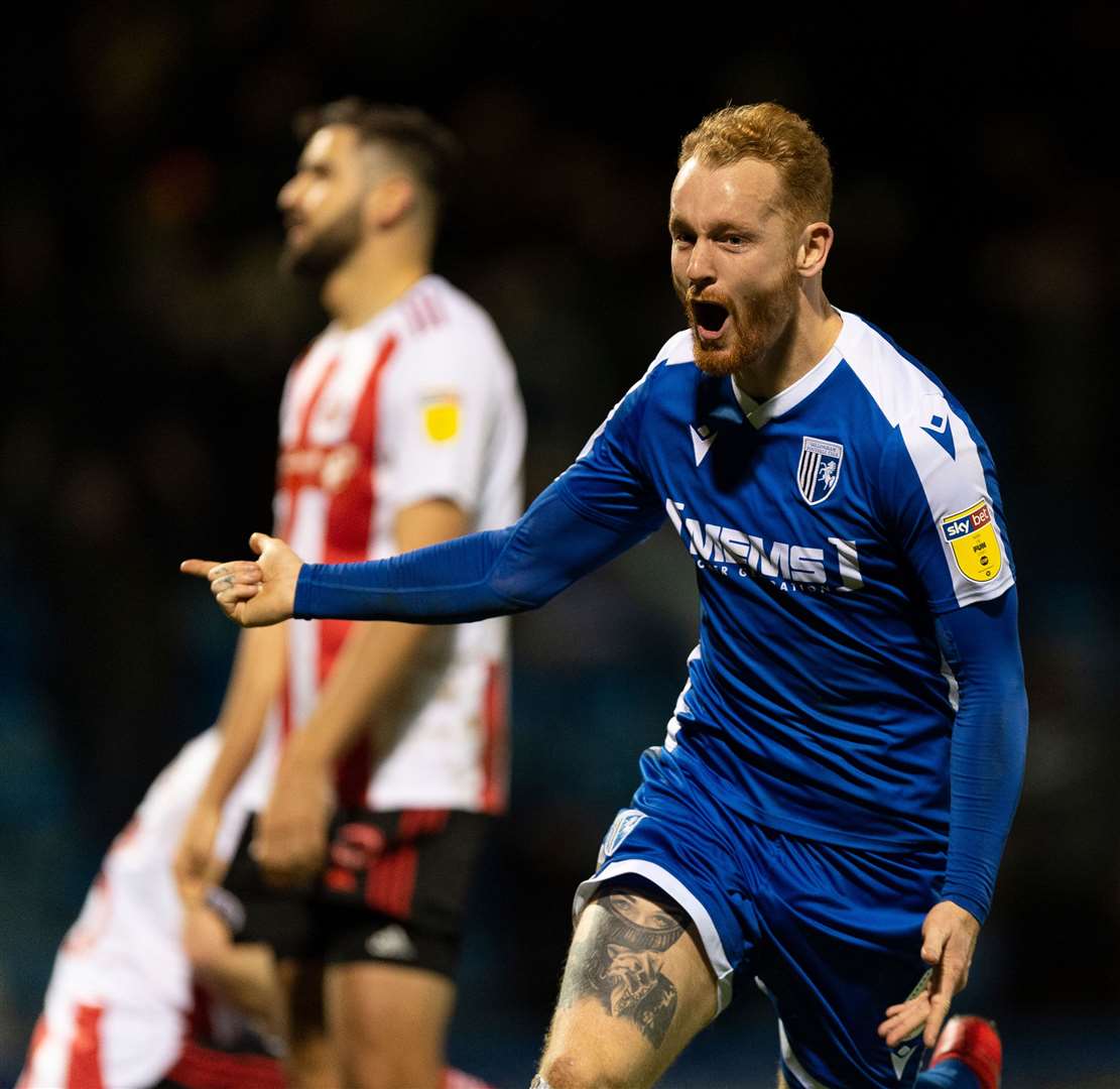 Connor Ogilvie was Gills' goal hero against the mighty Sunderland in their League 1 clash at Priestfield this season Picture: Ady Kerry