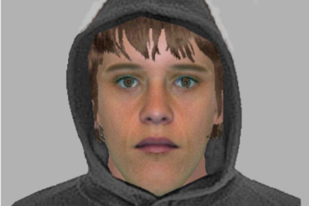 Police have released this e-fit image of the man they would like to speak to in connection with the assault.