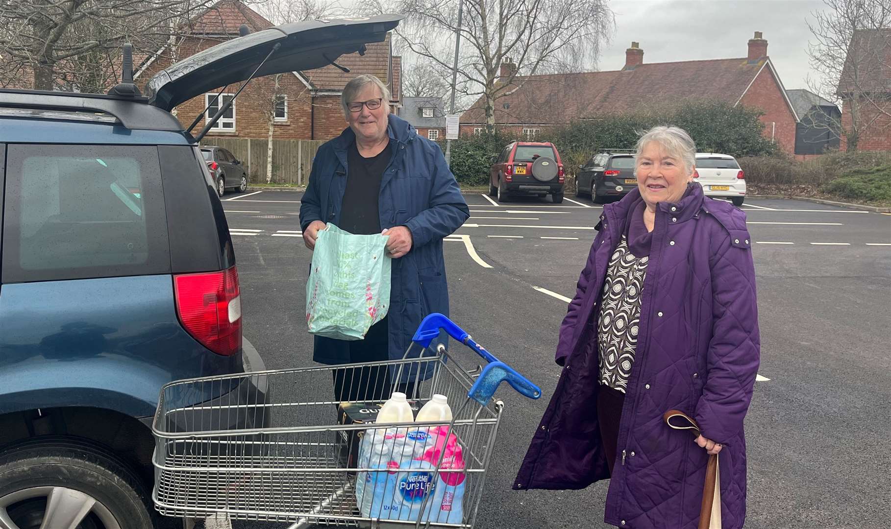Shoppers William Burnley and Sylvia prefer the car park without the trolley bays