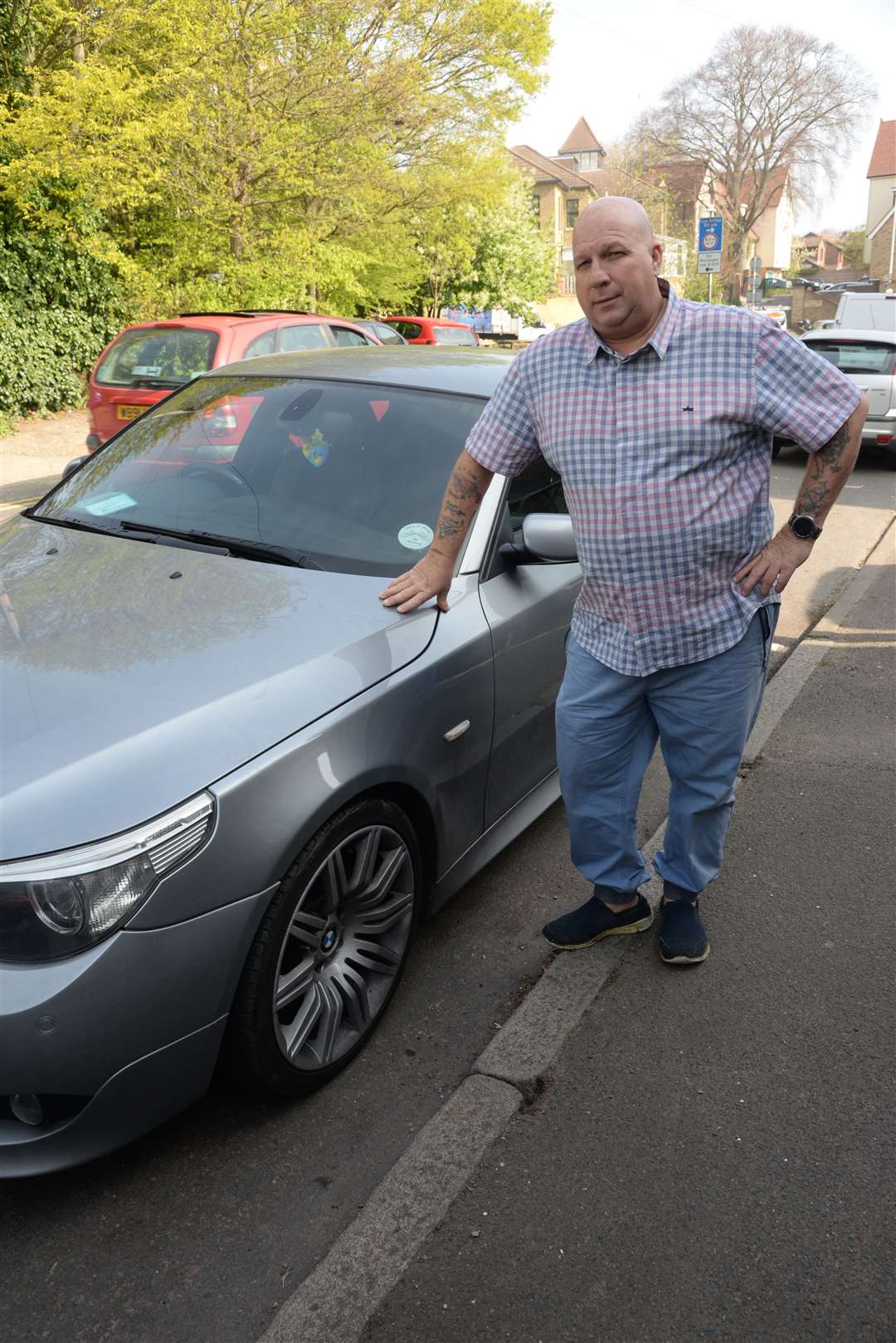 Gary Hunt of Strood who paid Â£700 to repair his car after damage by potholes on the A2. Picture: Chris Davey... (8834403)